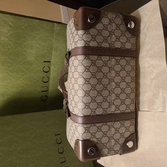 Authentic Gucci GG duffle / tote / travel case - beige - BRAND NEW NEVER USED - Picture 5 of 14